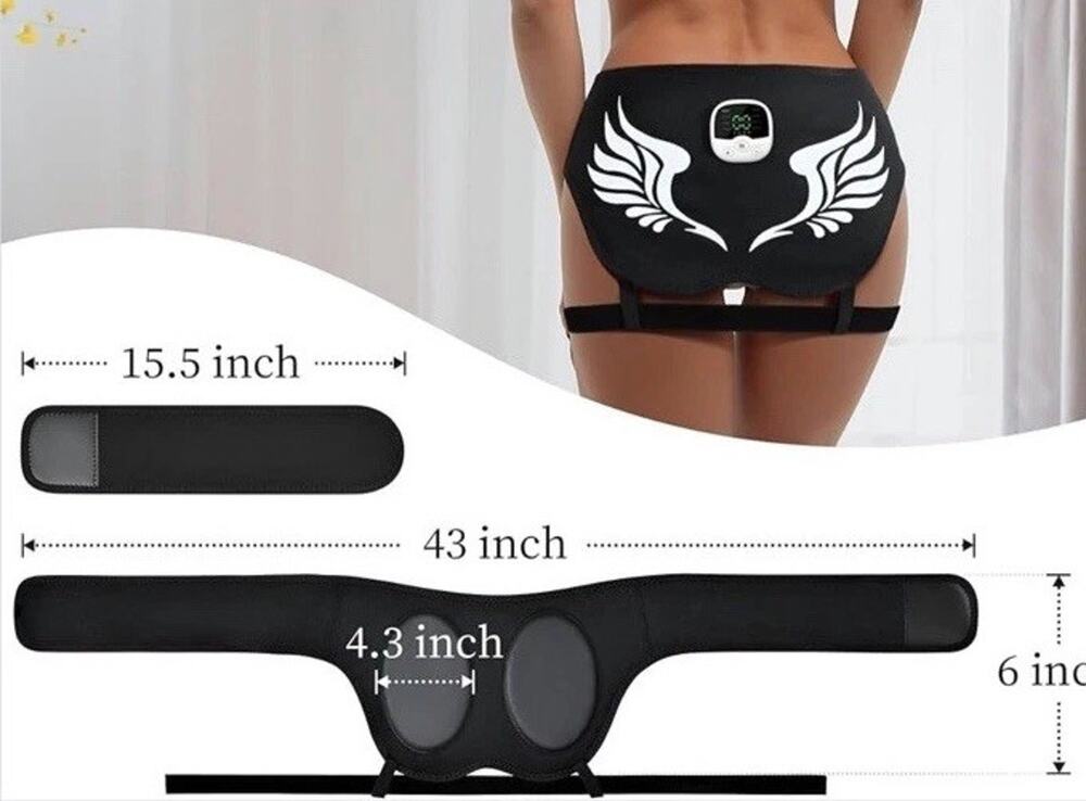 ABS Stimulator 9” Large Surface 8 Modes Buttocks Hips Lower Back Remote Control